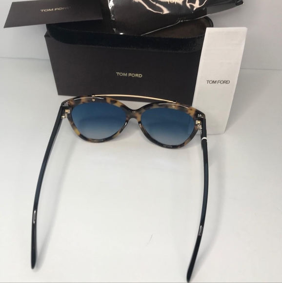 💯 Original Tom Ford Brown Tortoise Gradient Livia Sunglasses - Picture 7 of 13